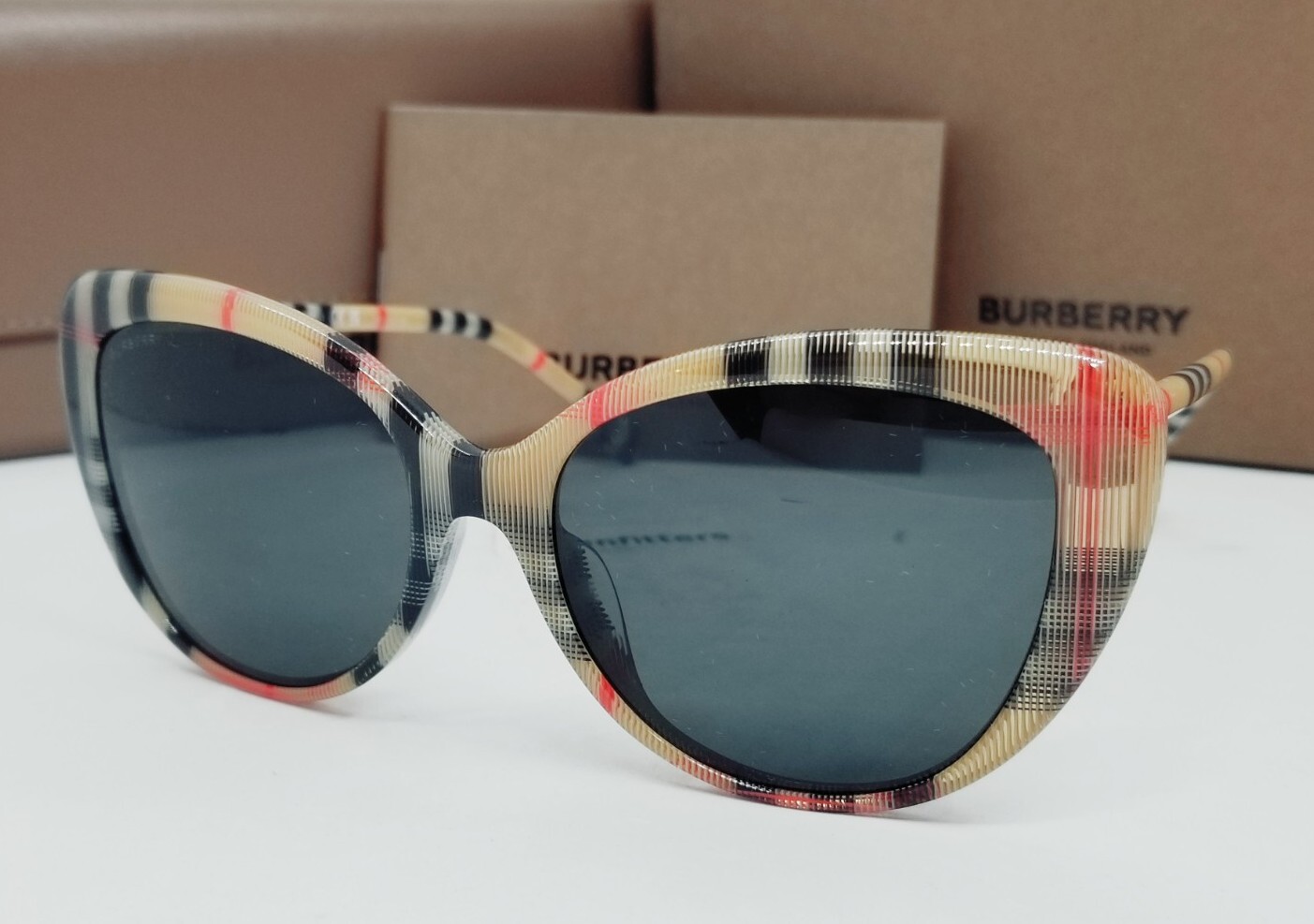 BURBERRY vintage check/dark grey BE4407F 408787 54 sunglasses NEW IN BOX!