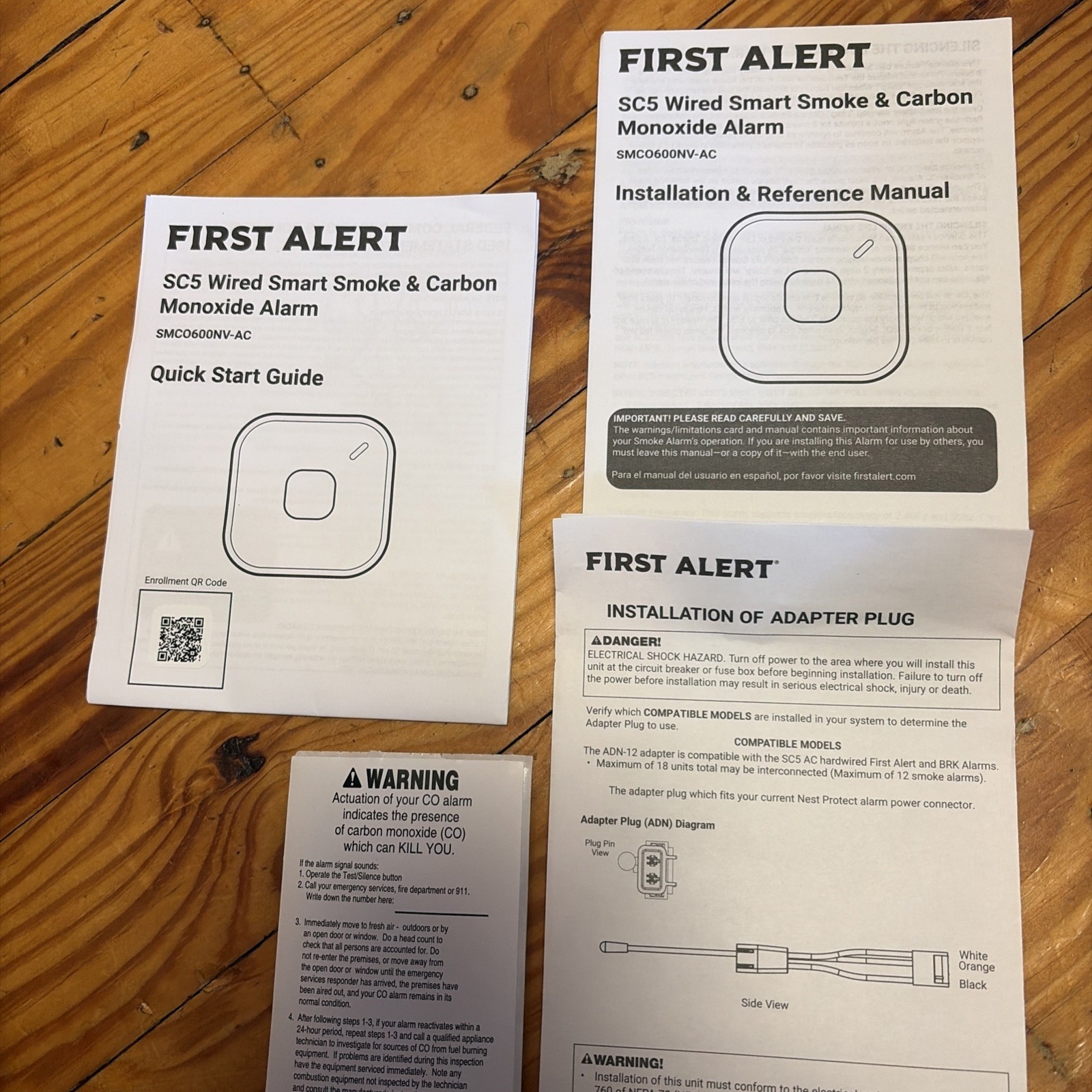 First Alert SC5 Hardwire Smart Smoke Carbon Monoxide Alarm SMCO600NVAC 1Pack