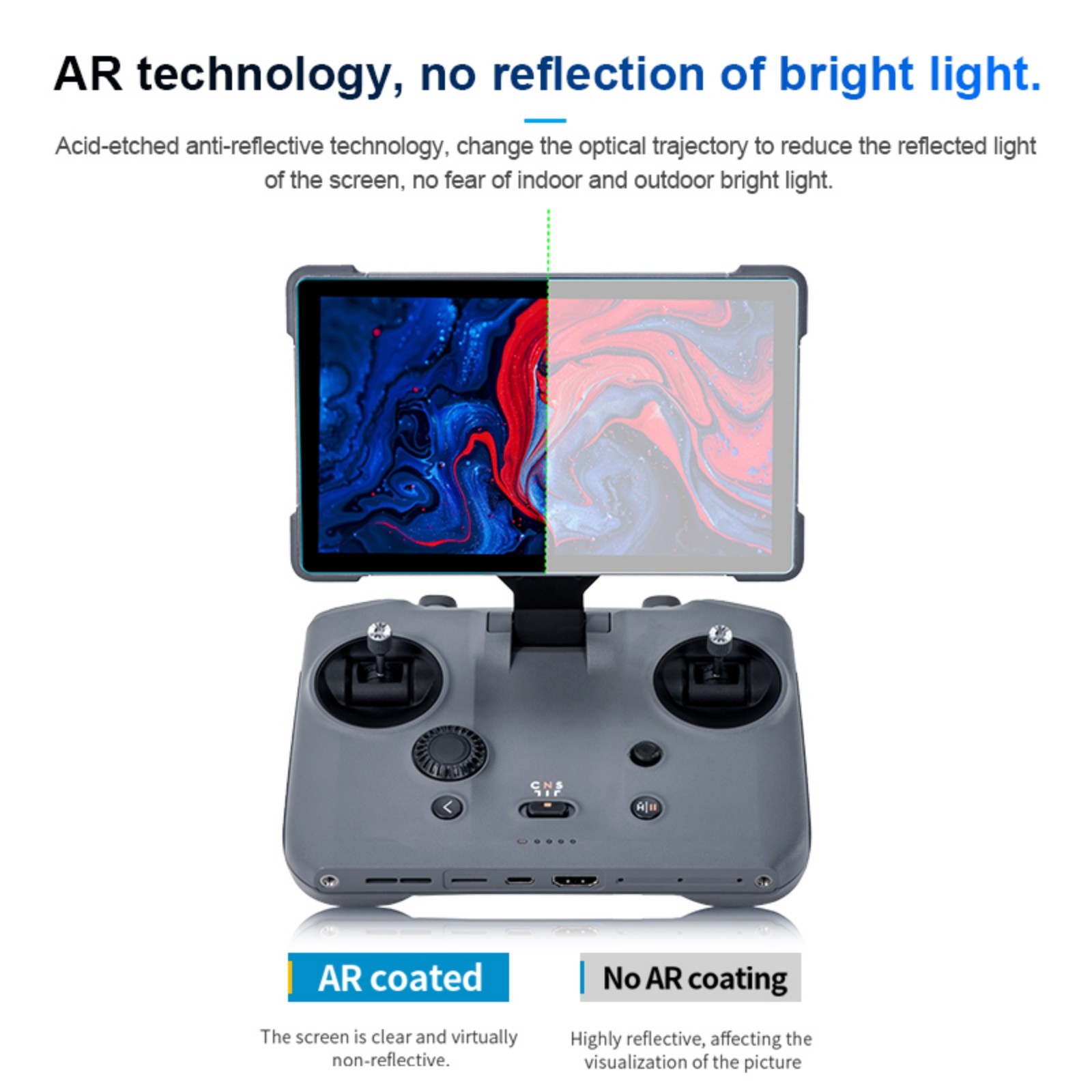 AR Enhanced Anti-Retlective Tempered Film for DJI RC Pro 2 Remote Controller