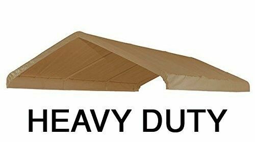 10X20 Heavy Duty Beige Canopy Top Cover with Valance Replacement Cover