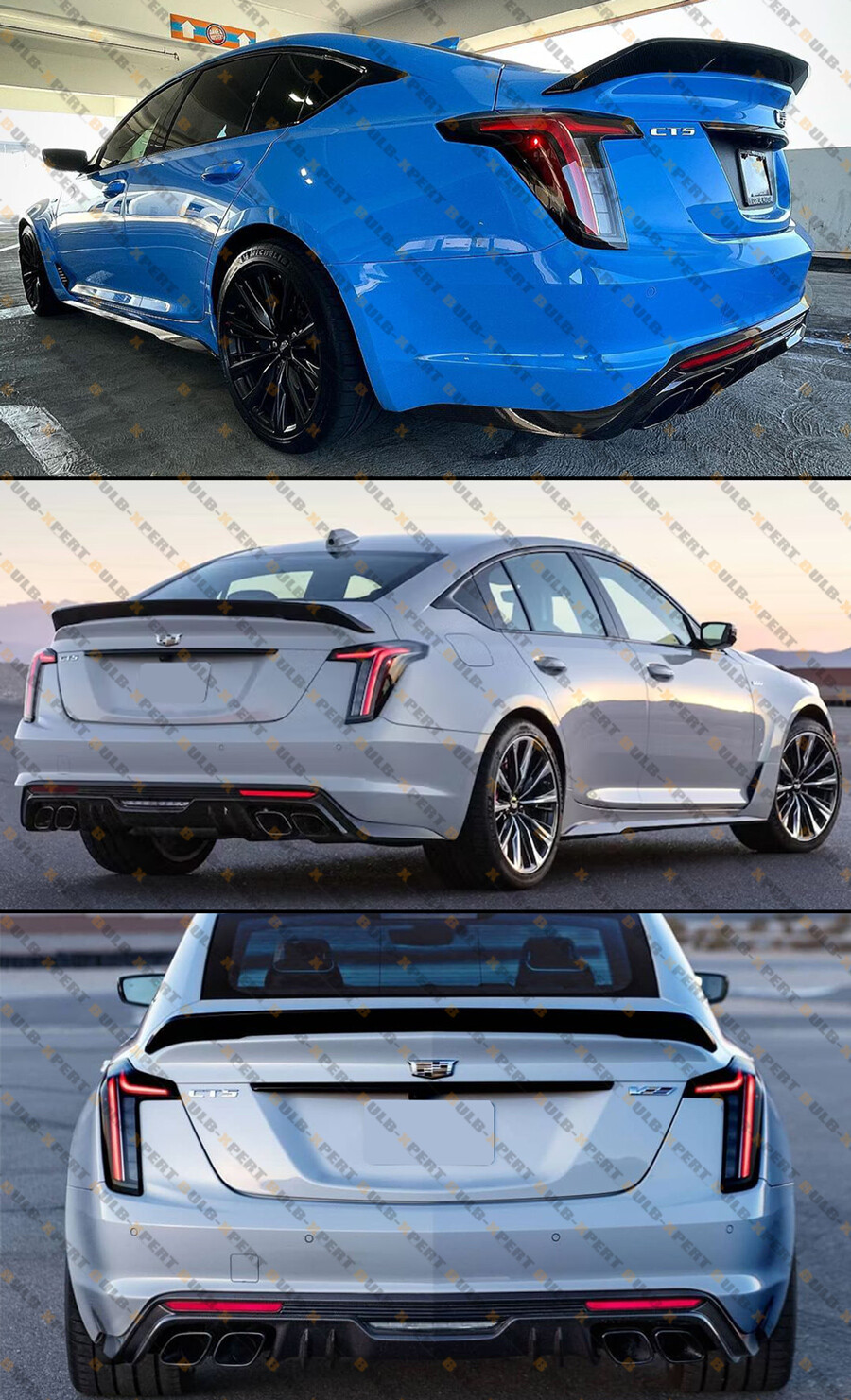 FOR 20-25 CADILLAC CT5 V BLACKWING STYLE GLOSS HIGH KICK DUCKBILL TRUNK SPOILER