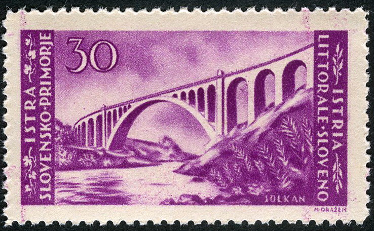 Yugoslavia LJubljana 1945 Viaduct at Solkan MNH (SC# 35)