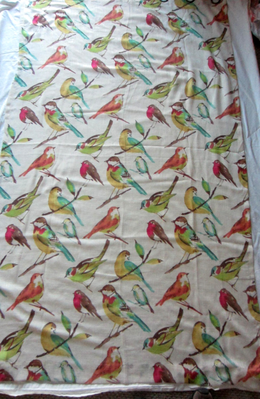 Set of 2 Pier 1 Imports Birdwatcher Curtain Panels  50" X 84" Top Gromets