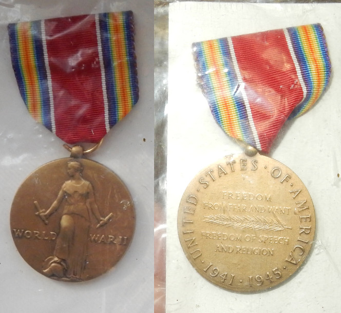 Vintage World War II Bronze Victory Medal