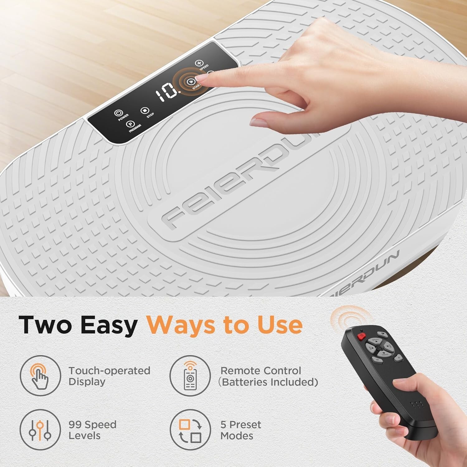 Whole Body Vibration Plate 330 LBS Capacity Multiple Modes for Toning Wellness