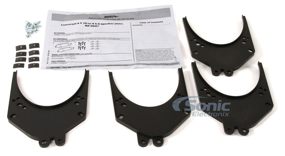 Metra 82-4601 4" X 6" Speaker Adapter for 4" X 10" Factory Location