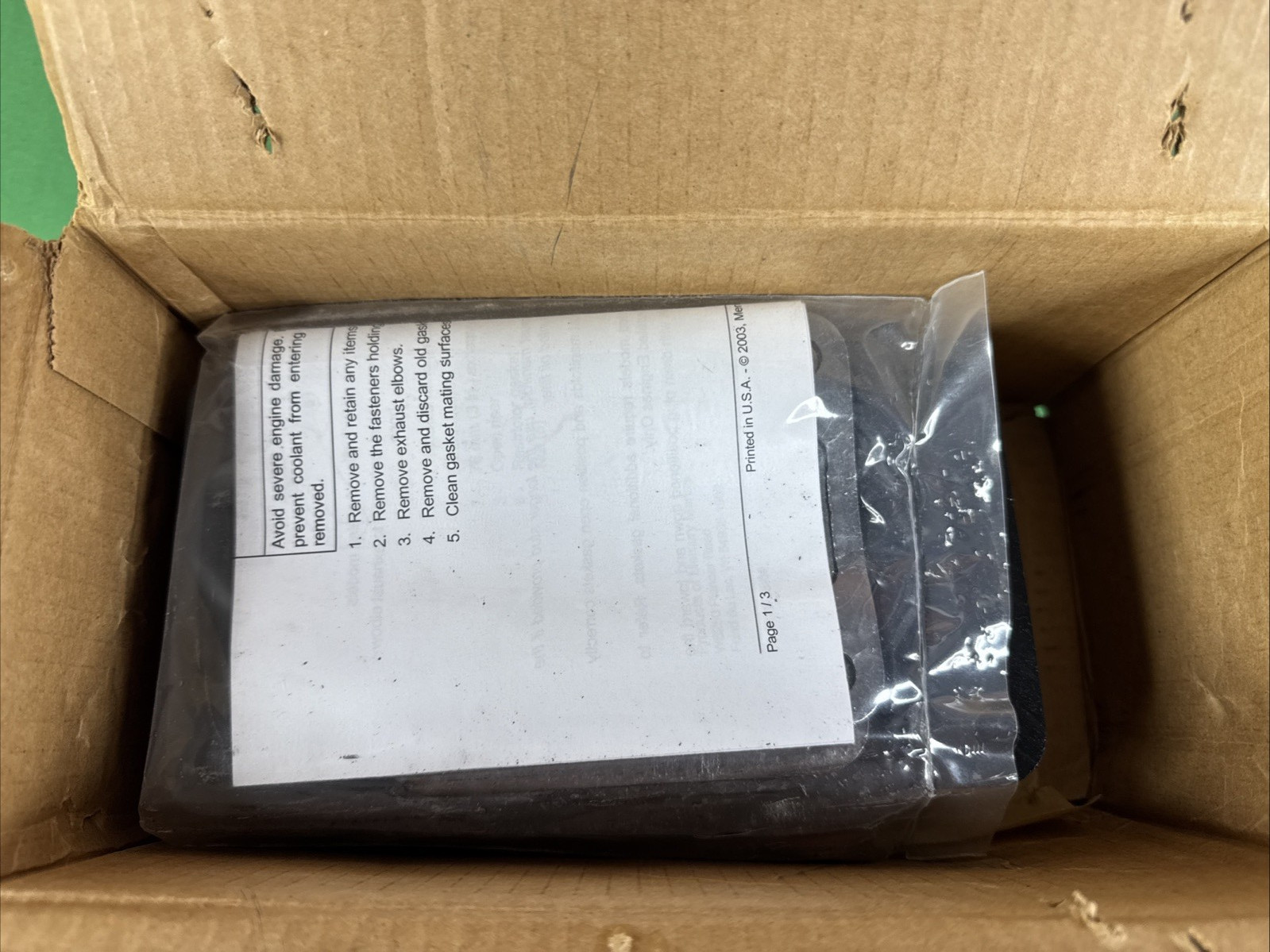 NOS OEM Mercury Marine MerCruiser Quicksilver 3" Exhaust Riser Kit 93320A 5