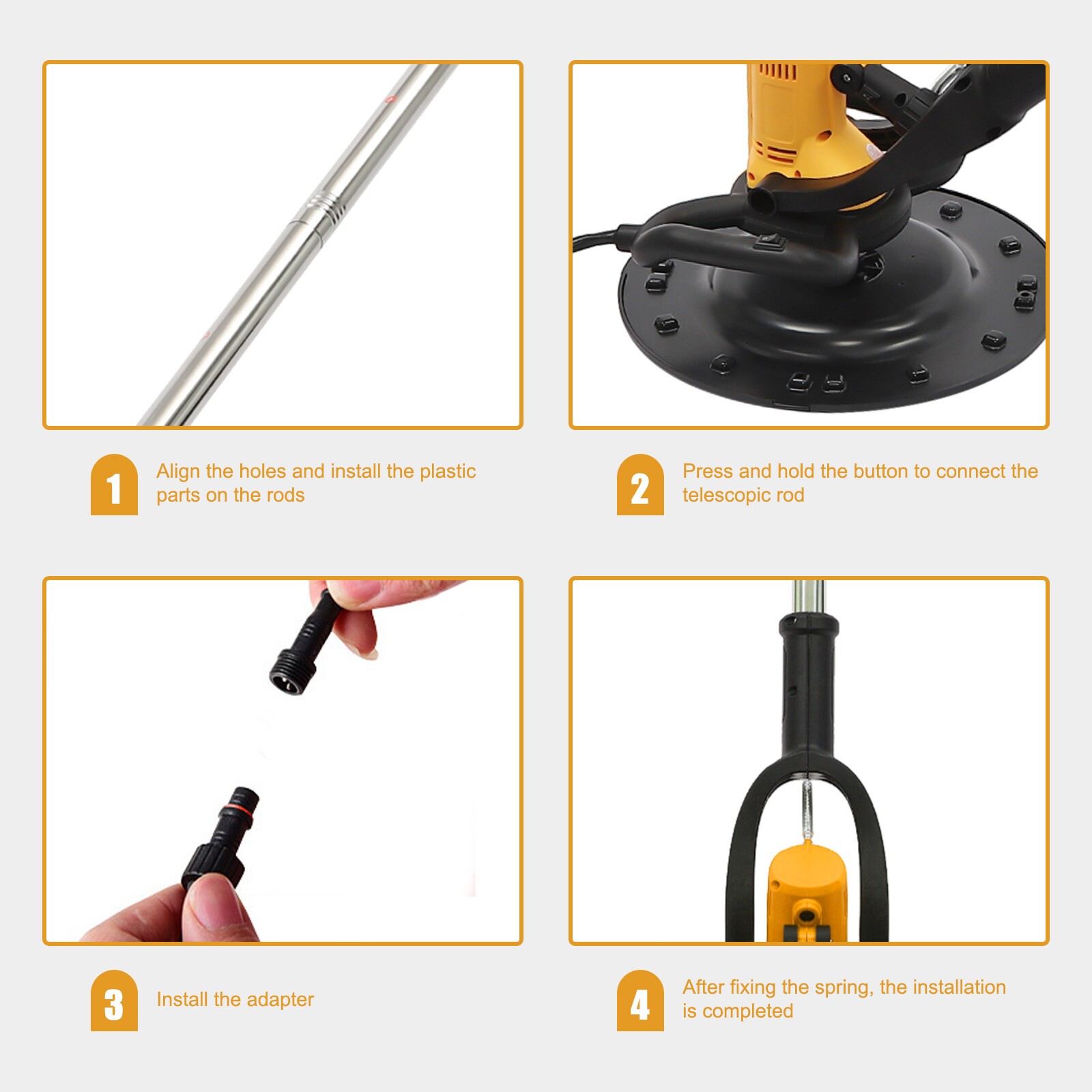 110V Concrete Polishing Machine Smoothing Polishing Machine 6 Variable Speed