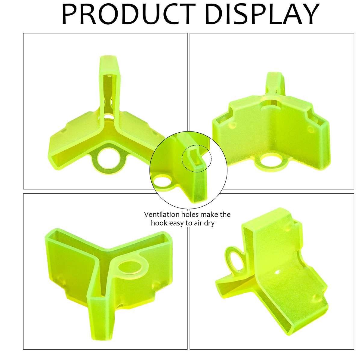 100pcs Yellow Treble Hook Covers Protector Fishing Lure Holders #1 #2 #3 #4 #5