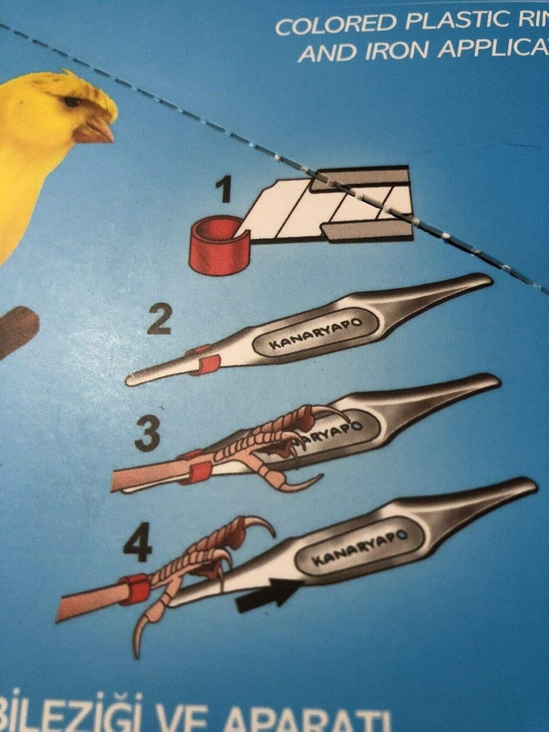 Canary Finch 2.9 mm Bands Leg Rings applicator 10 color Plastic 200 -250 Pcs