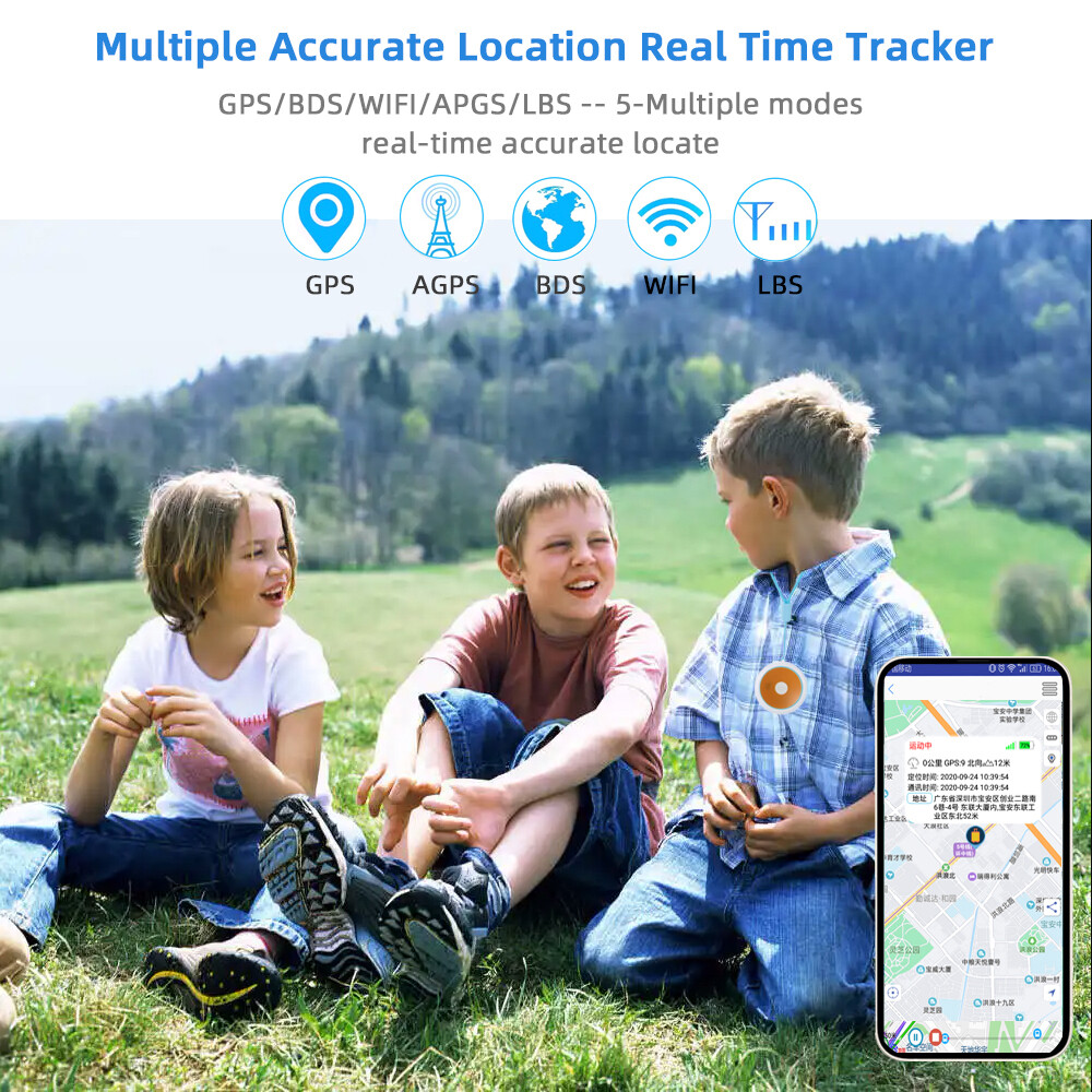 4G Mini GPS Tracker Real time Tracking Device SOS Location For Kids Elderly