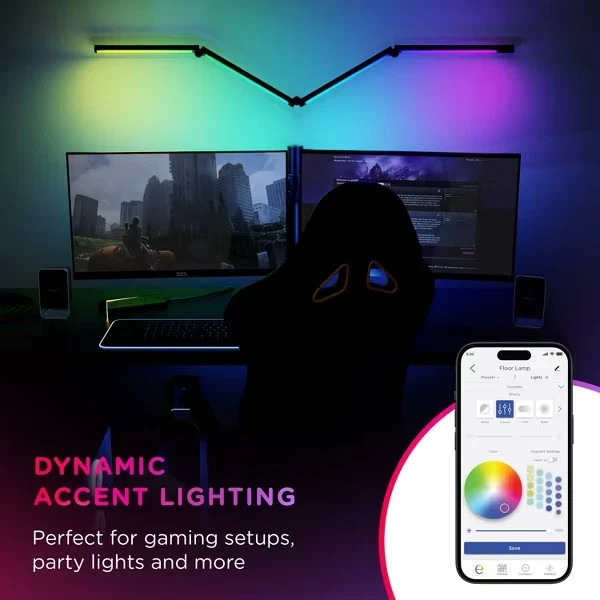 Enbrighten Vibe Wi-Fi Spectrum RGBWIC Adjustable Accent Lamp w/ Music Sync NEW