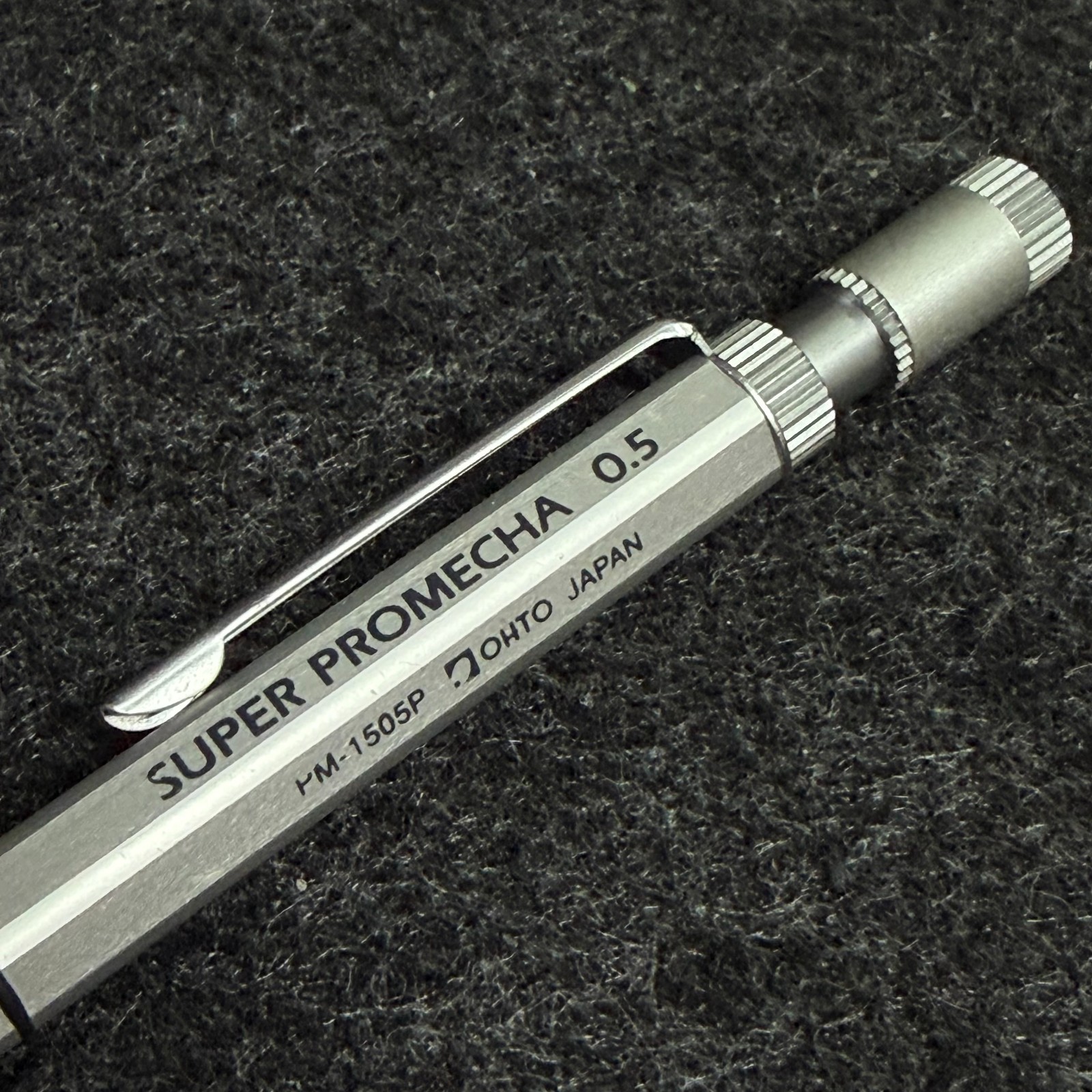 OHTO Super Promecha 0.5mm Drafting Pencil PM-1505P Silver Japan Used
