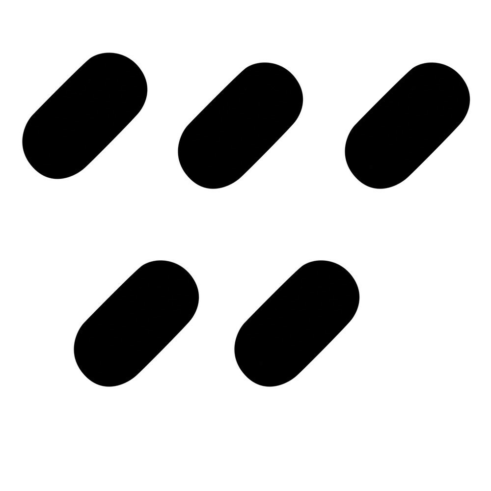 Small Oval Jewelry Black Velvet Padded Pad Display 5Pc 5 Inch x 9 Inch