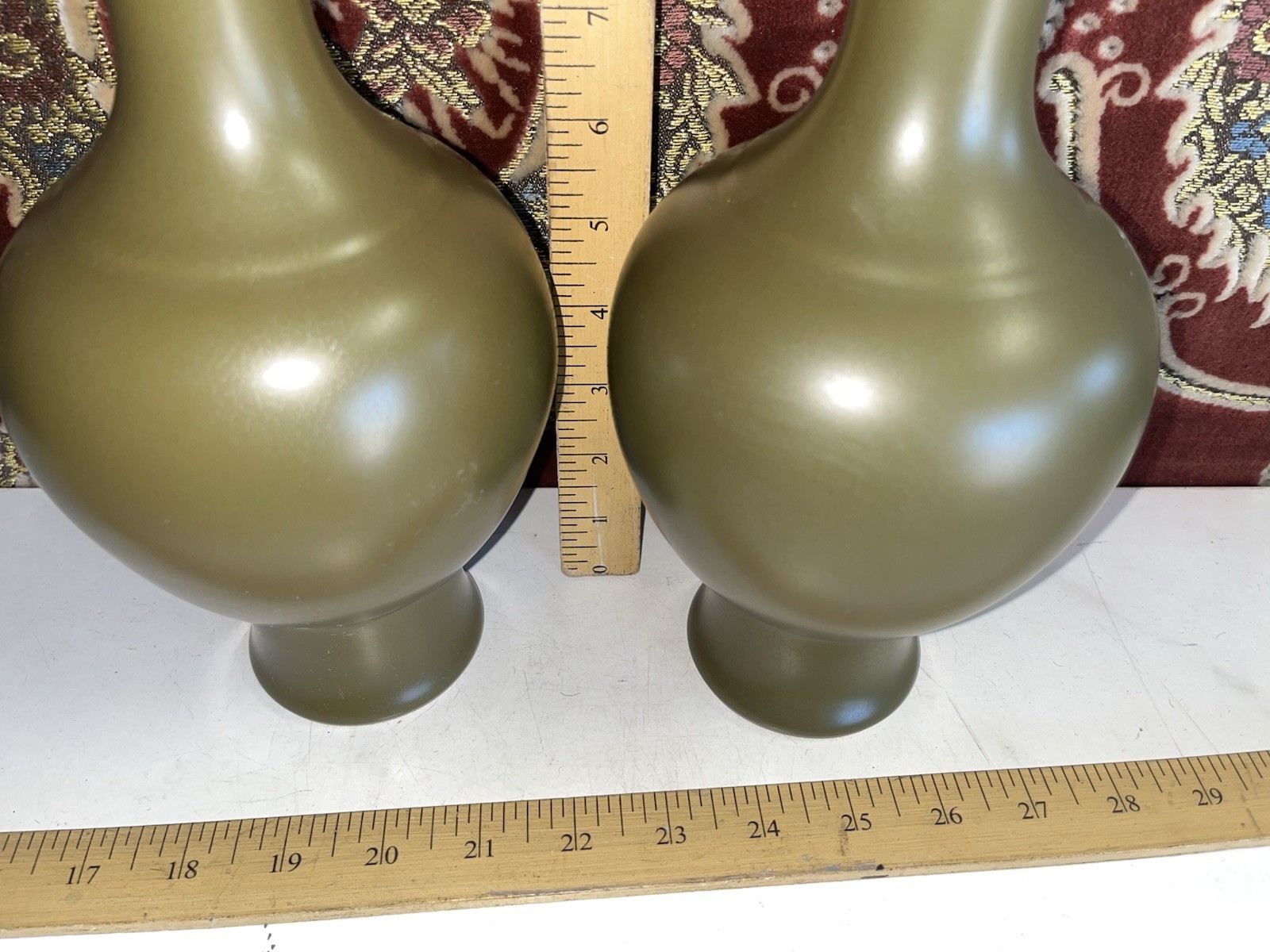 Pair Of Chinese Porcelain Tea Dust Style Vases