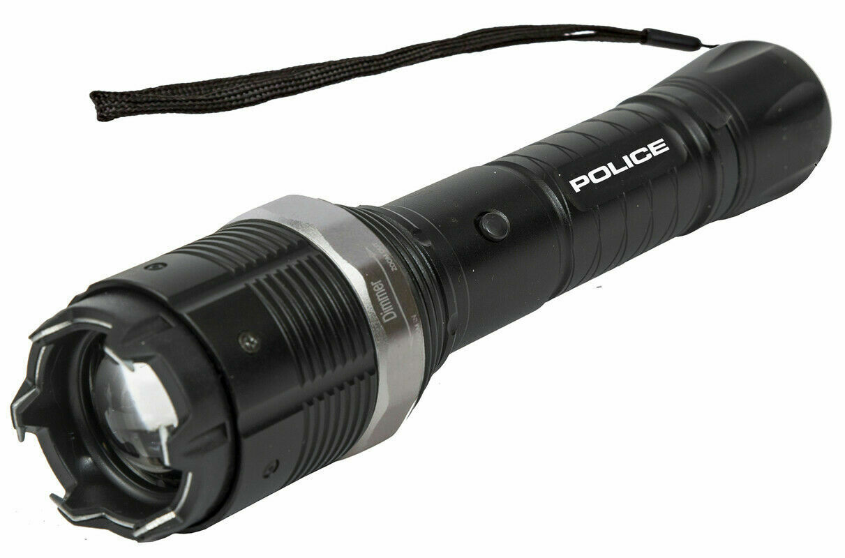 POLICE Stun Gun 8810 Max Volt Metal Self Defense Rechargeable LED Flashlight