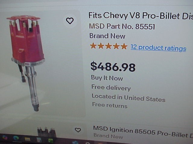 MSD 85551 Pro Billet SB & BB Chevy V8 Distributor with Mechanical Advance