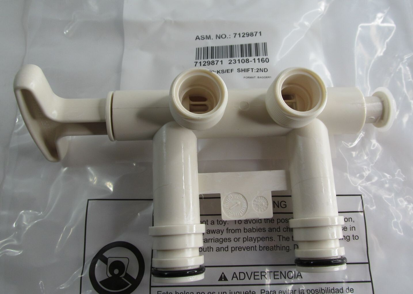 ECOWATER 7129871 THREADED WATER SOFTENER BYPASS VALVE OEM KEMORE/GE/WHIRLPOOL ++