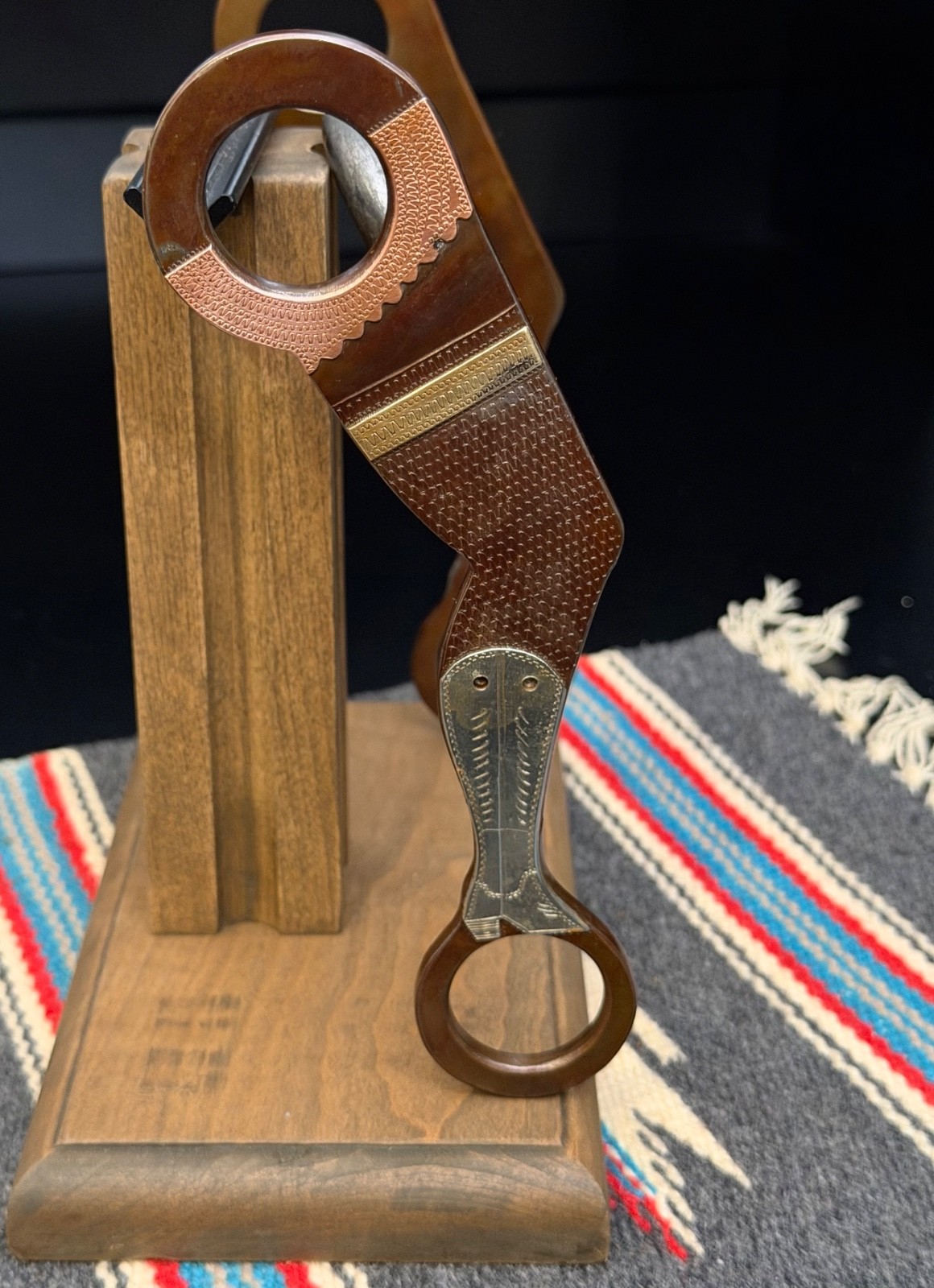 NICE Gary CROTWELL Silver/Brass/Copper Gal-Leg Curb Bit