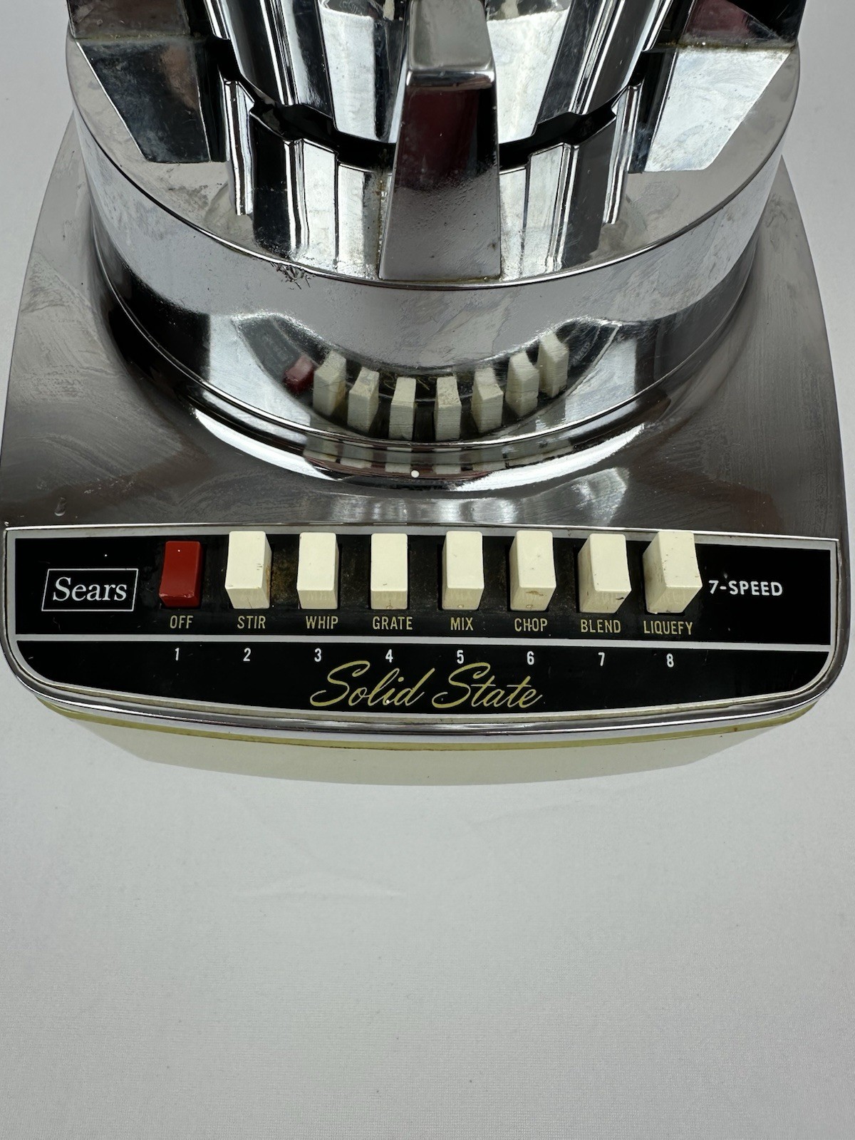 Vintage 1960's MCM Mid Century Modern Sears 7 Speed 40oz Blender With Real Glass