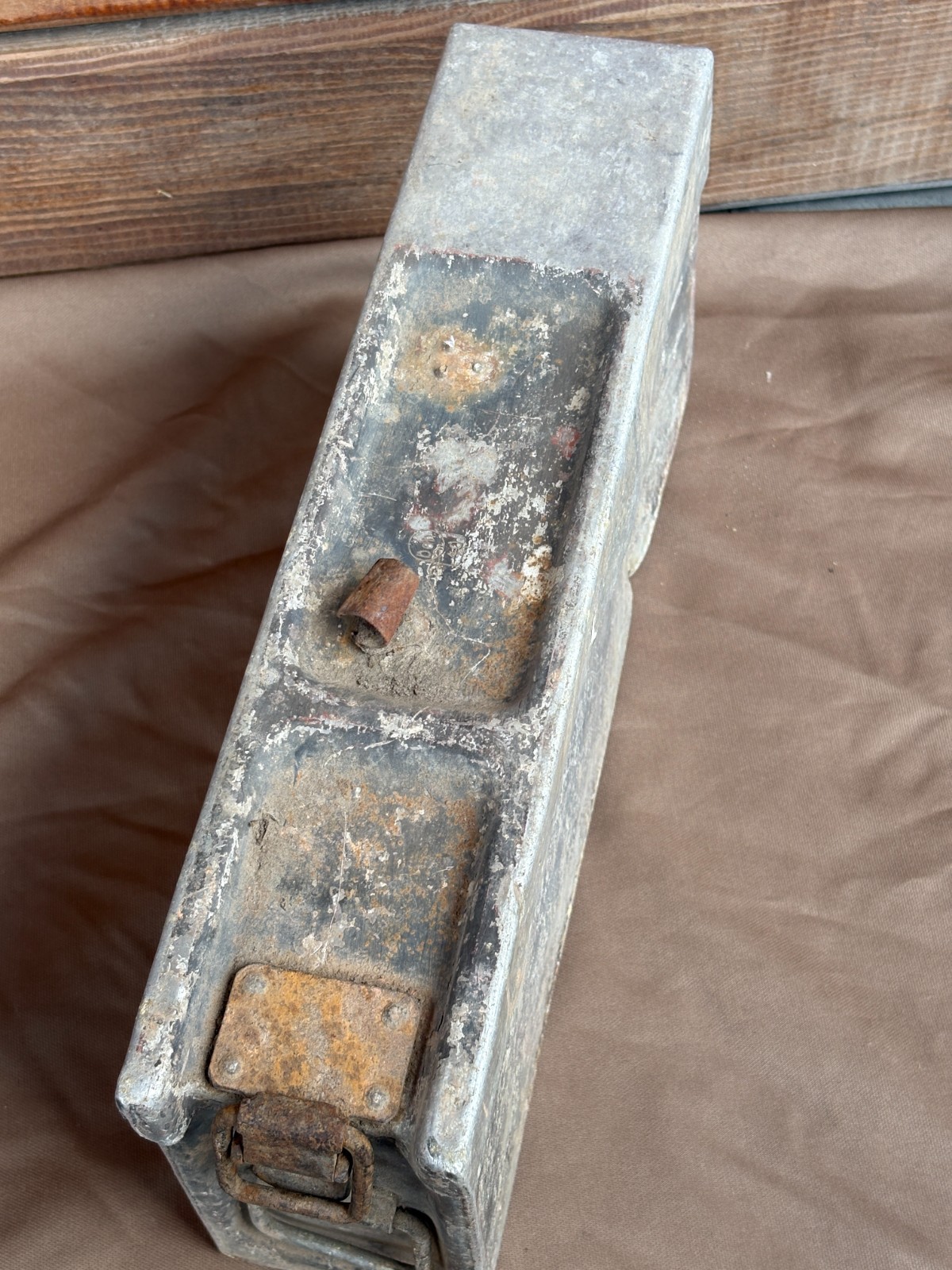 German MG machine gun ammo box. Wehrmacht 1939-1945, WWII.