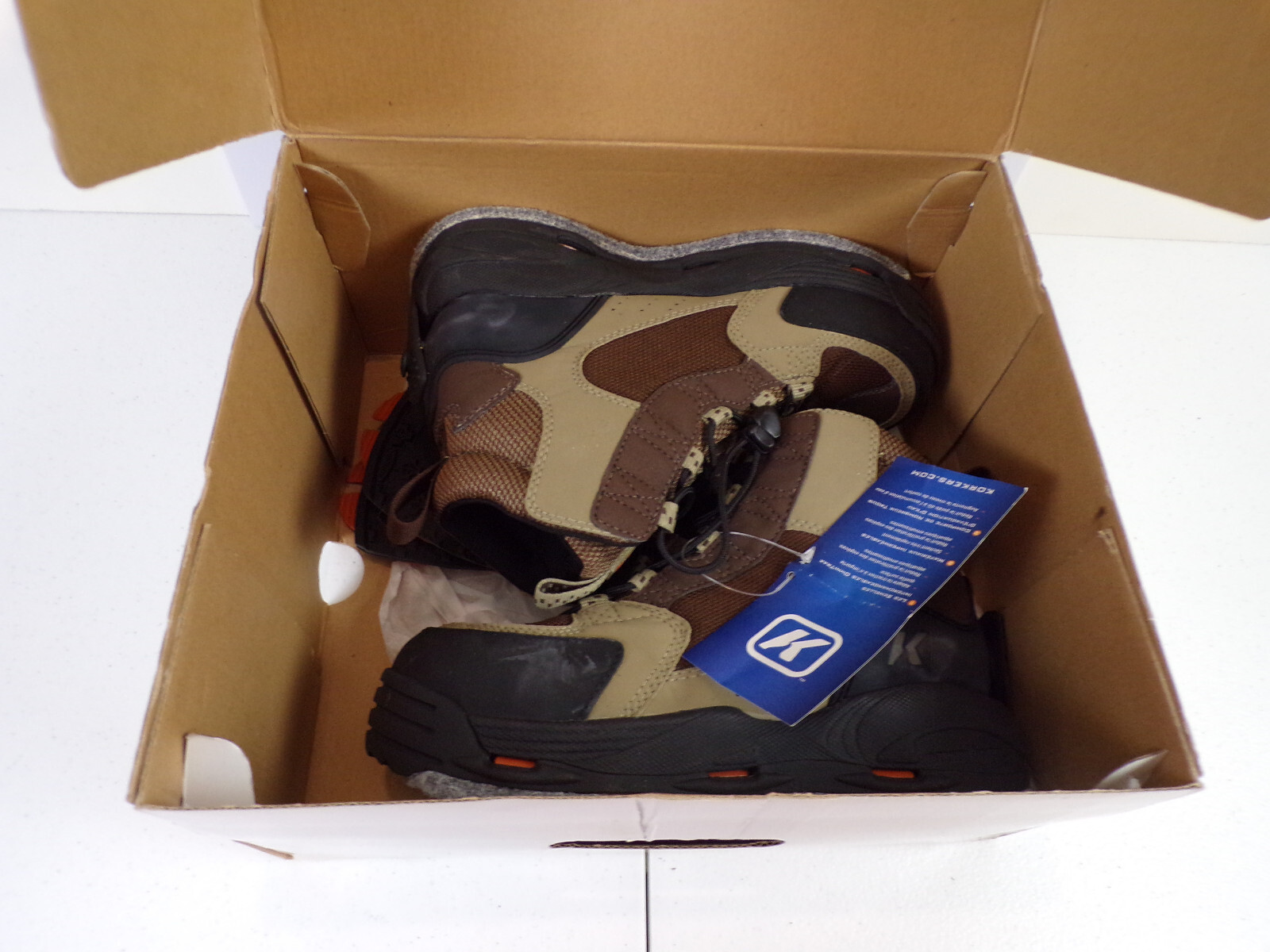 Korkers Greenback Wading Boots Fishing Felt & Kling-On, Men’s 7