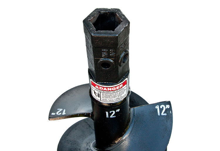 Danuser 12" x 48" Fab Auger Bit 2" Hex Collar Skid Steer Attachment Part 10615