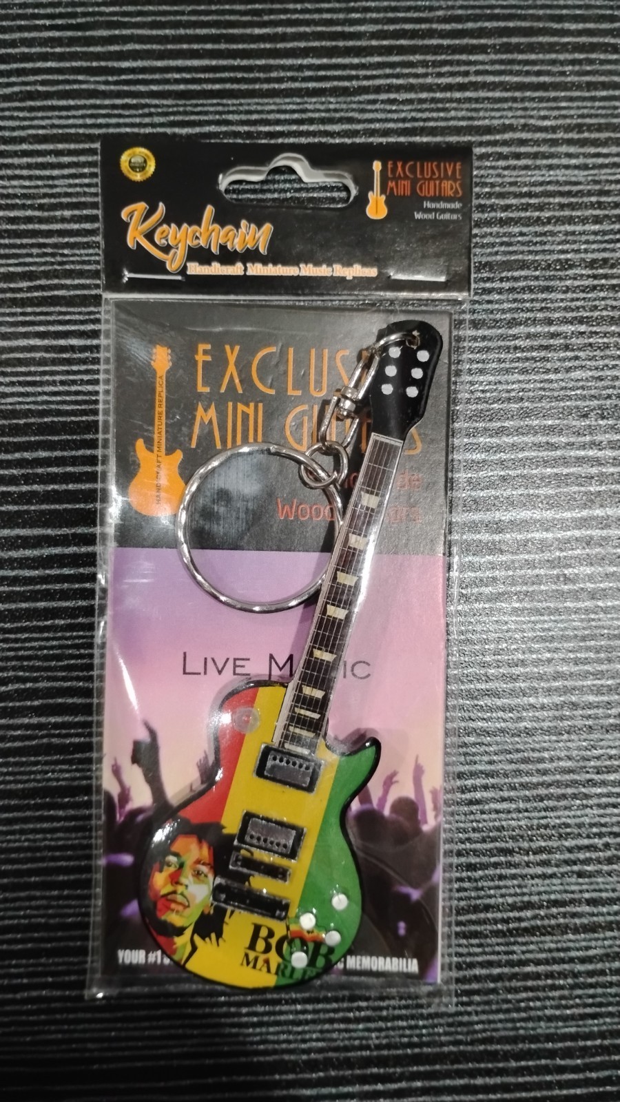 Bob Marley • Exclusive Mini Guitar Keychain 3.5" (Apprx Size)