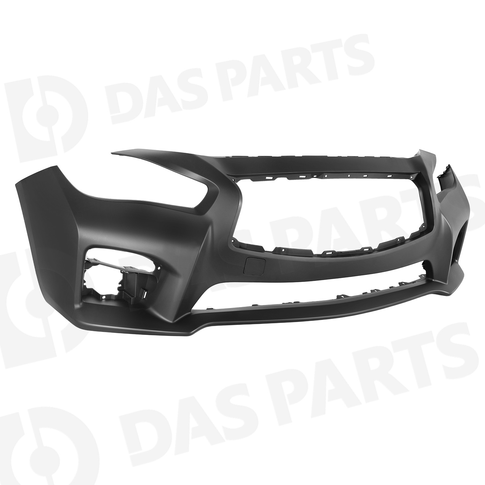 For 2014-2017 Infiniti Q50 Front Bumper Cover w/Tow Hook Cover w/o Sensor Holes