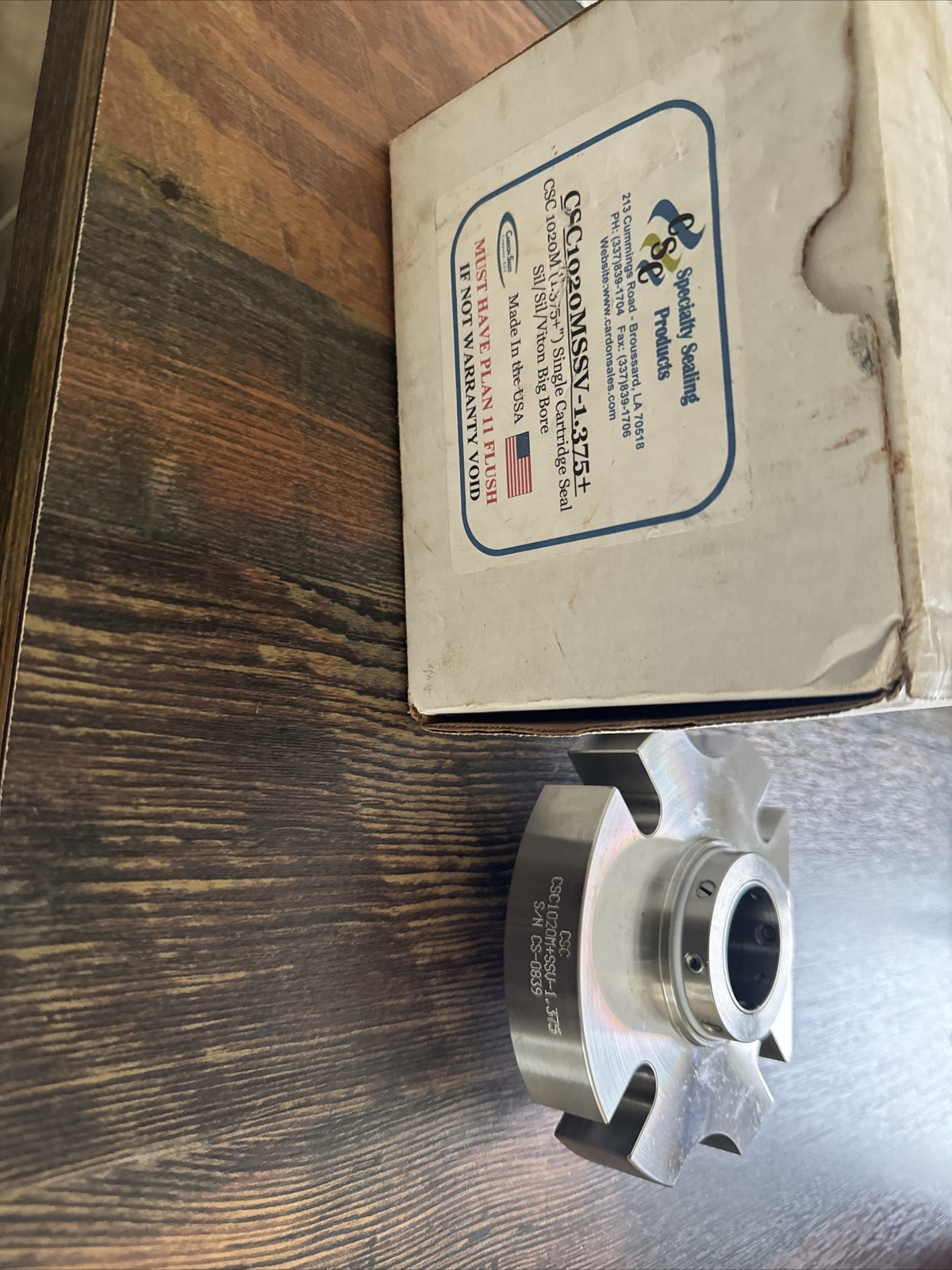 CSC1020MSSV 1.375 Single Cartridge Seal