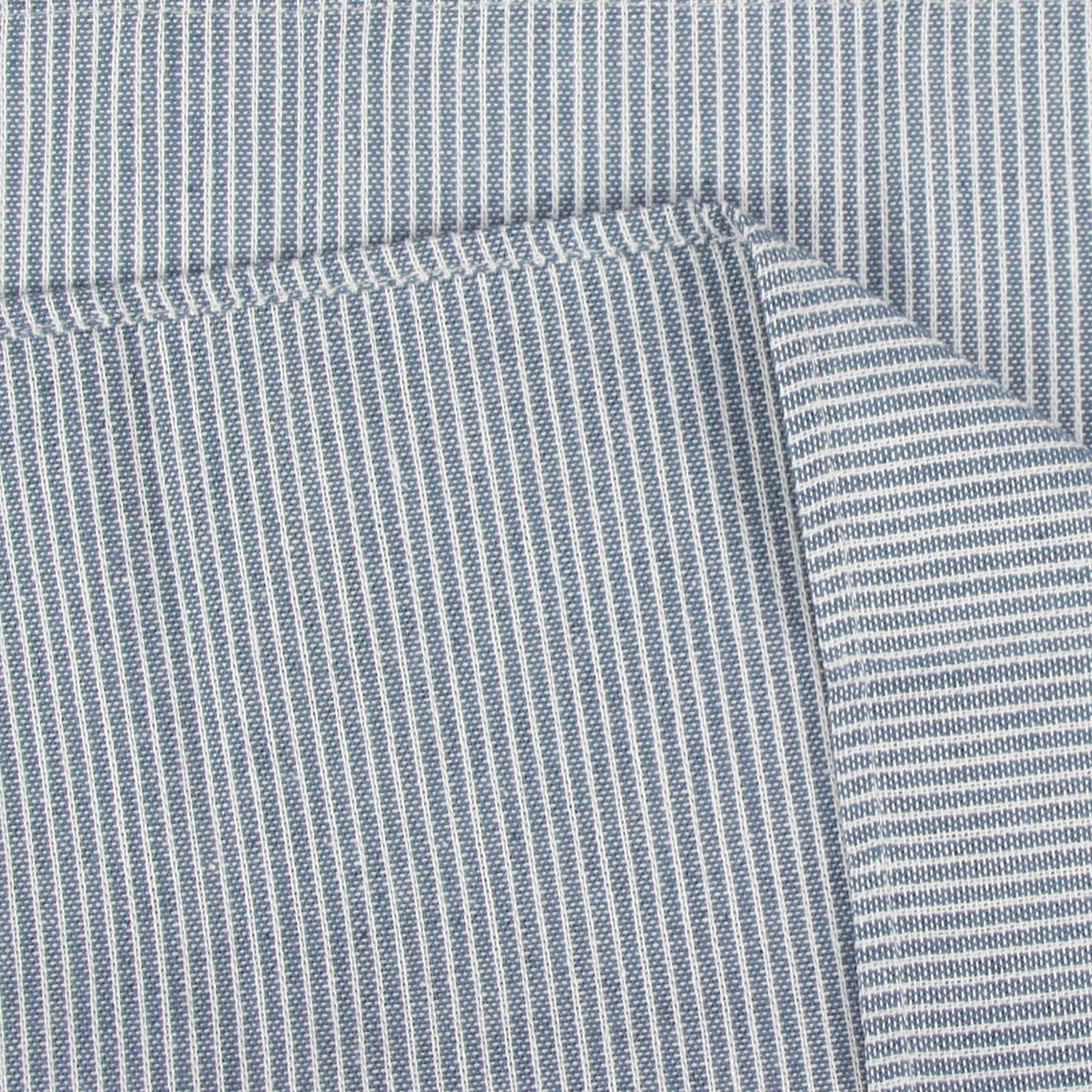 Narrow Striped Cotton Linen Blended Dinner Cloth Napkins - Set of 12 (40 x 30...
