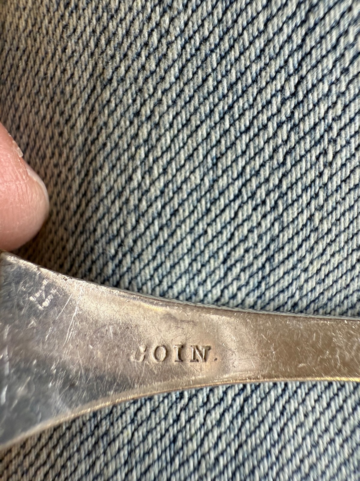 Beautiful antique Coin silver Butter knife spreader bright-cut Palmer Bachelder