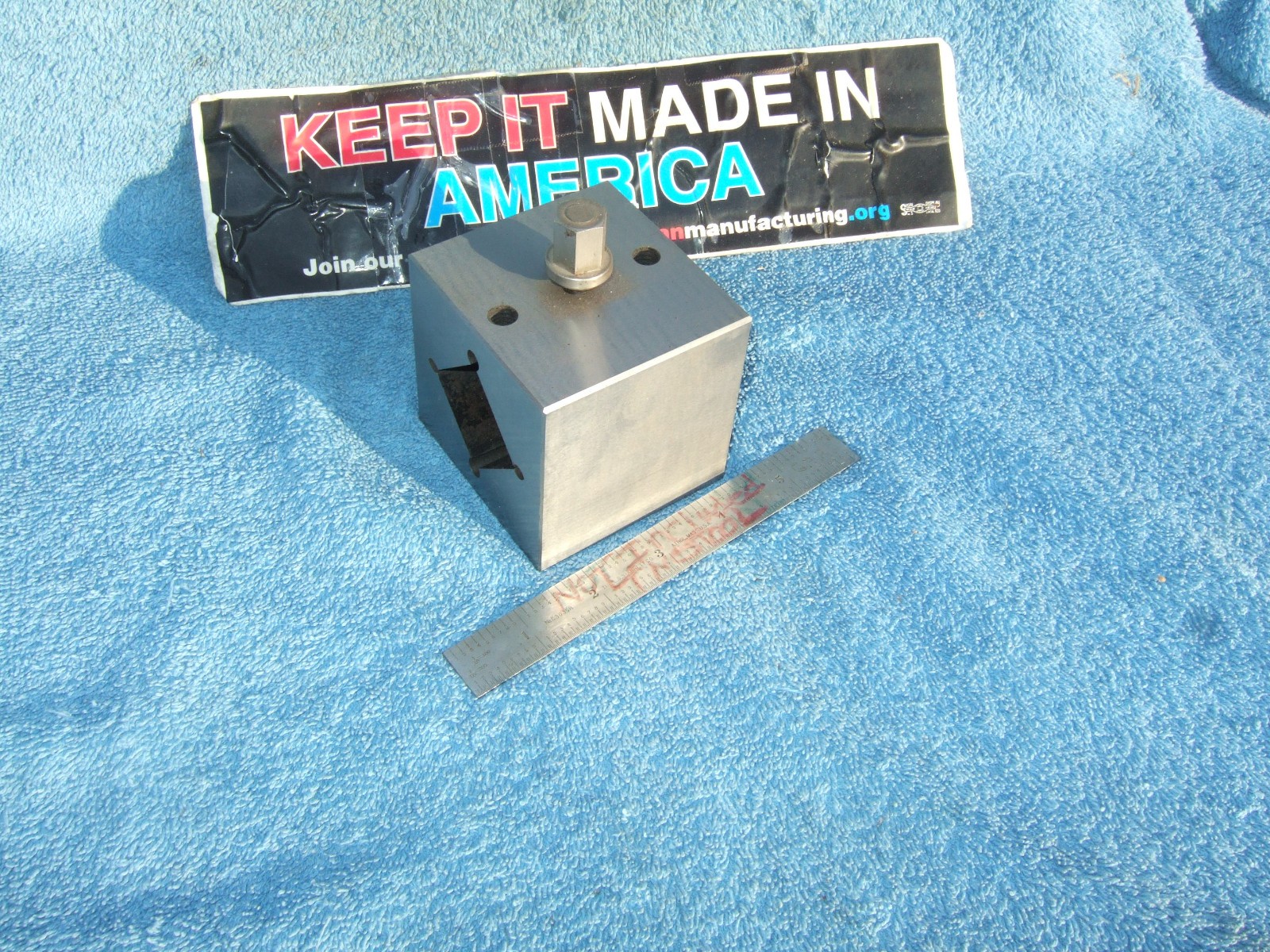 V BLOCK LRG 3 X 3 X 2.8 USA TOOLMAKER MADE 4 YOUR BRIDGPORT MACHINIST GRIND QA