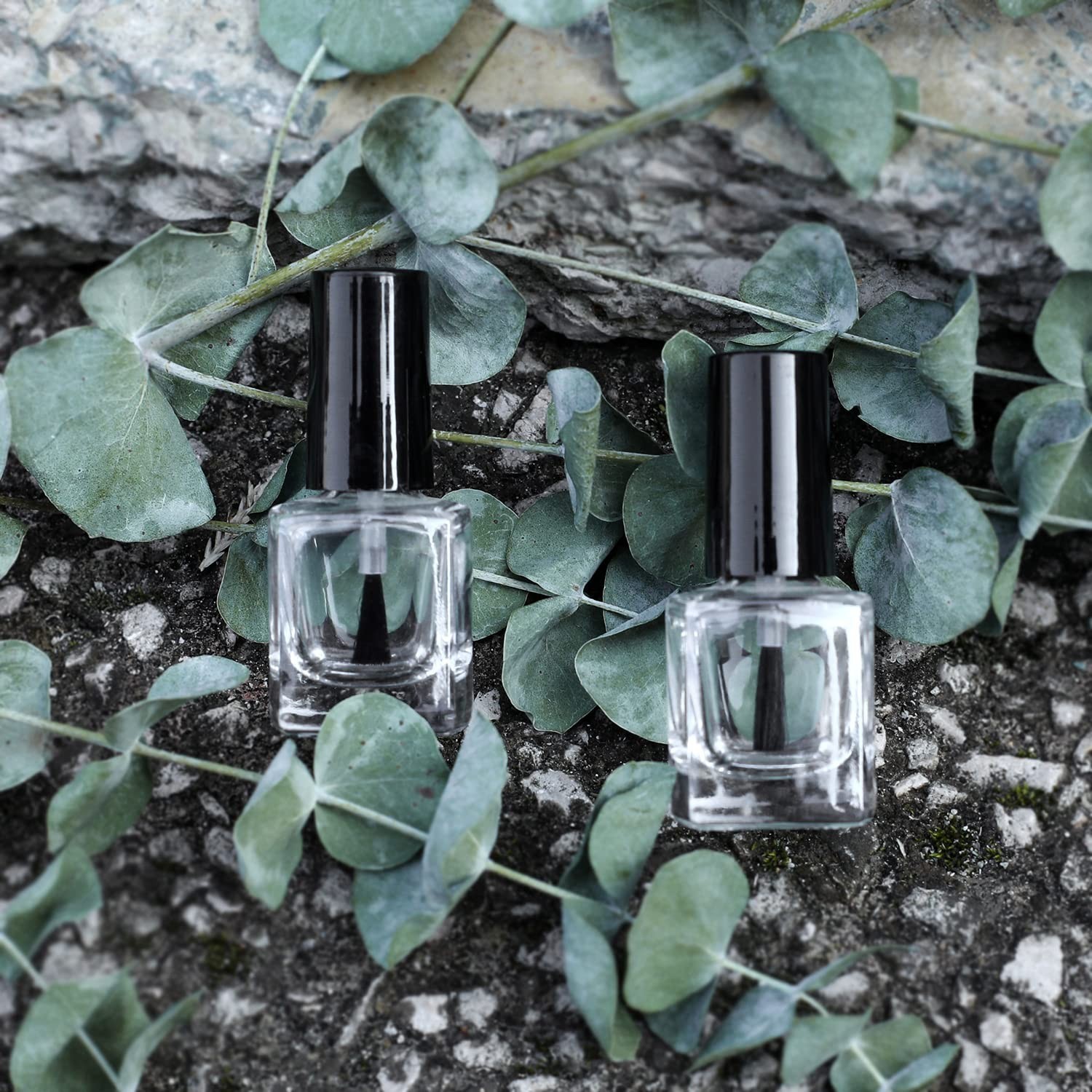 6PCS Empty Nail Polish Bottles with Funnel, Empty Fingernail Polish Bottles G...