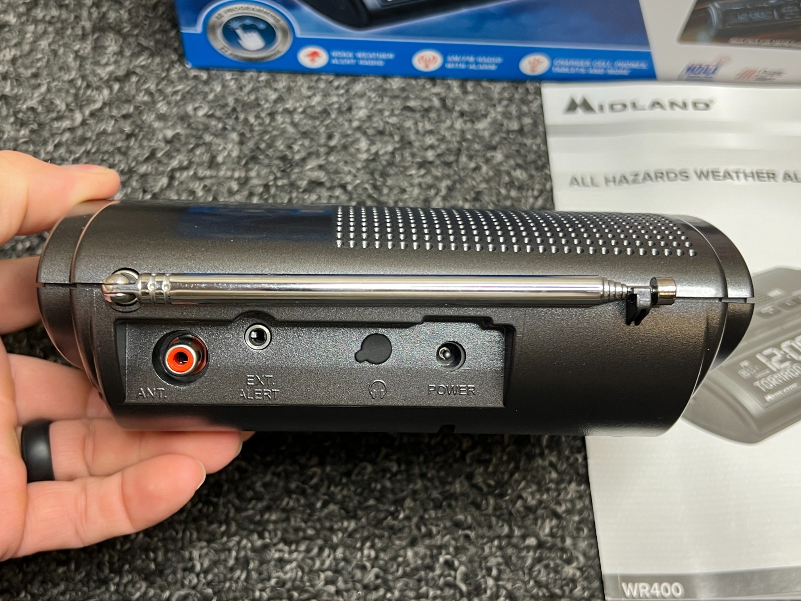 Midland WR400 NOAA Emergency Weather Alert Radio w/ AM FM Radio W/ Power Supply