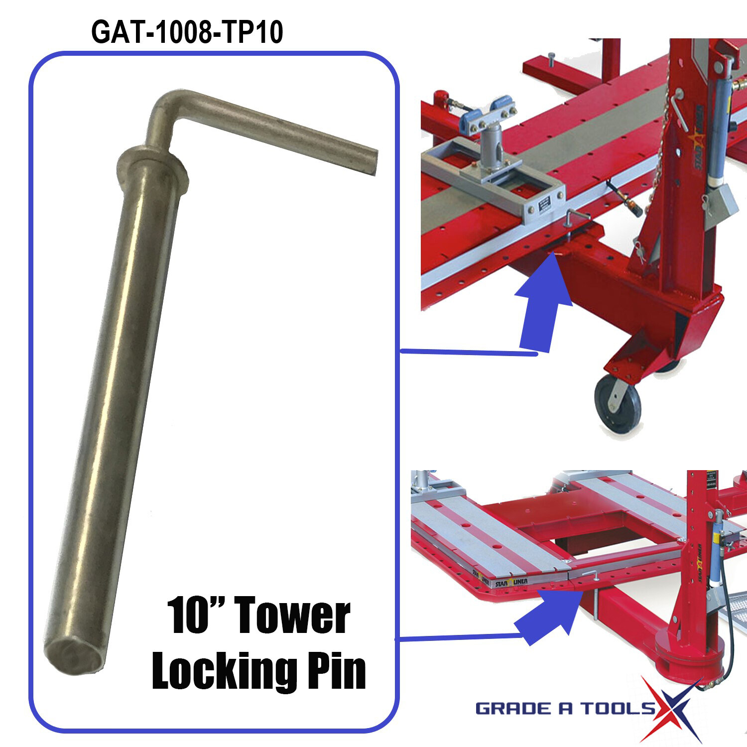 Star-A-Liner Frame Machine Tower Locking Pin 10"