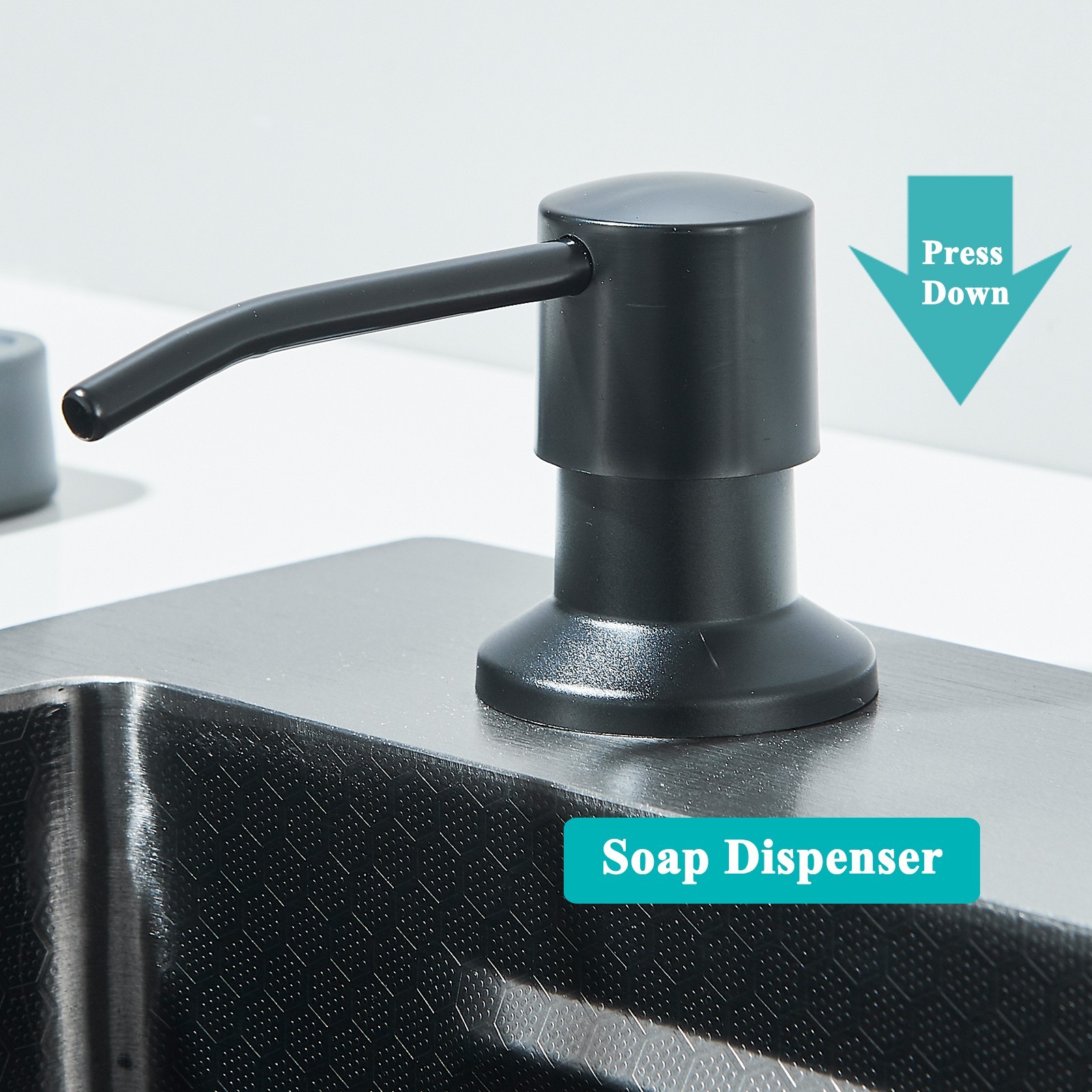 24" Flying Rain Stainless Steel Waterfall Kitchen Sink with Faucet Single Bowl