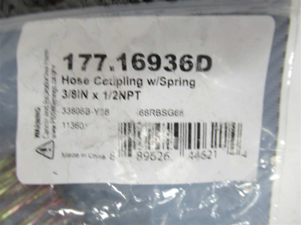 Automann 177.16936D Hose Coupling w/Spring 3/8 x 1/2NPT