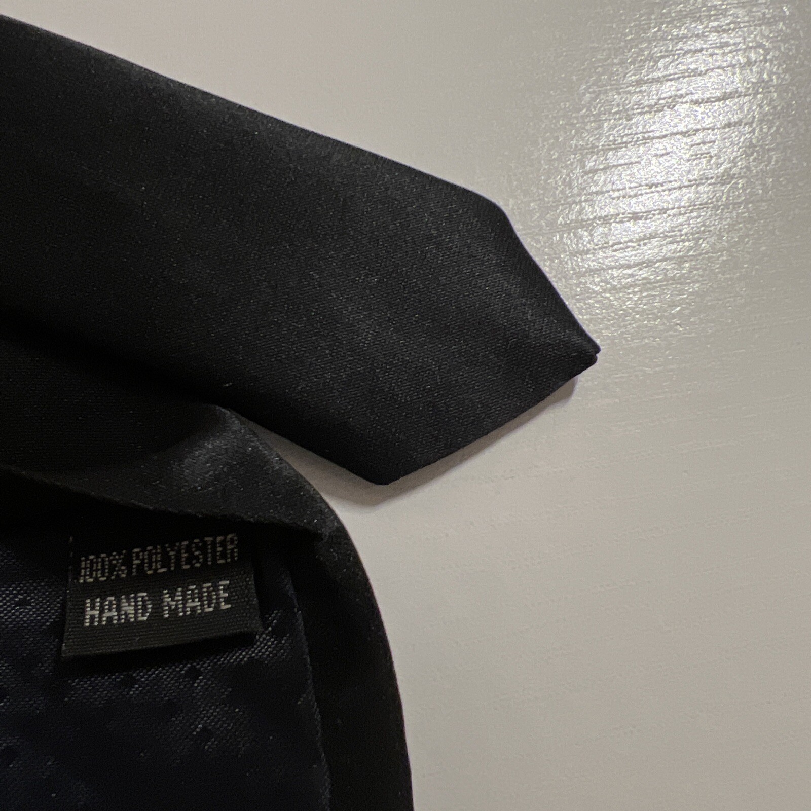 New Ferarirric Men’s Necktie Black Solid Narrow Tie 58” Classic Length