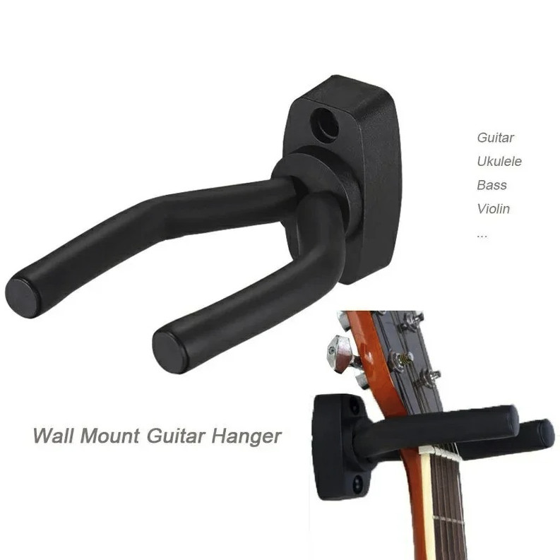 2pcs Guitar Wall Mount Holder ABS Hook Stand Home Instrument Display - NEW