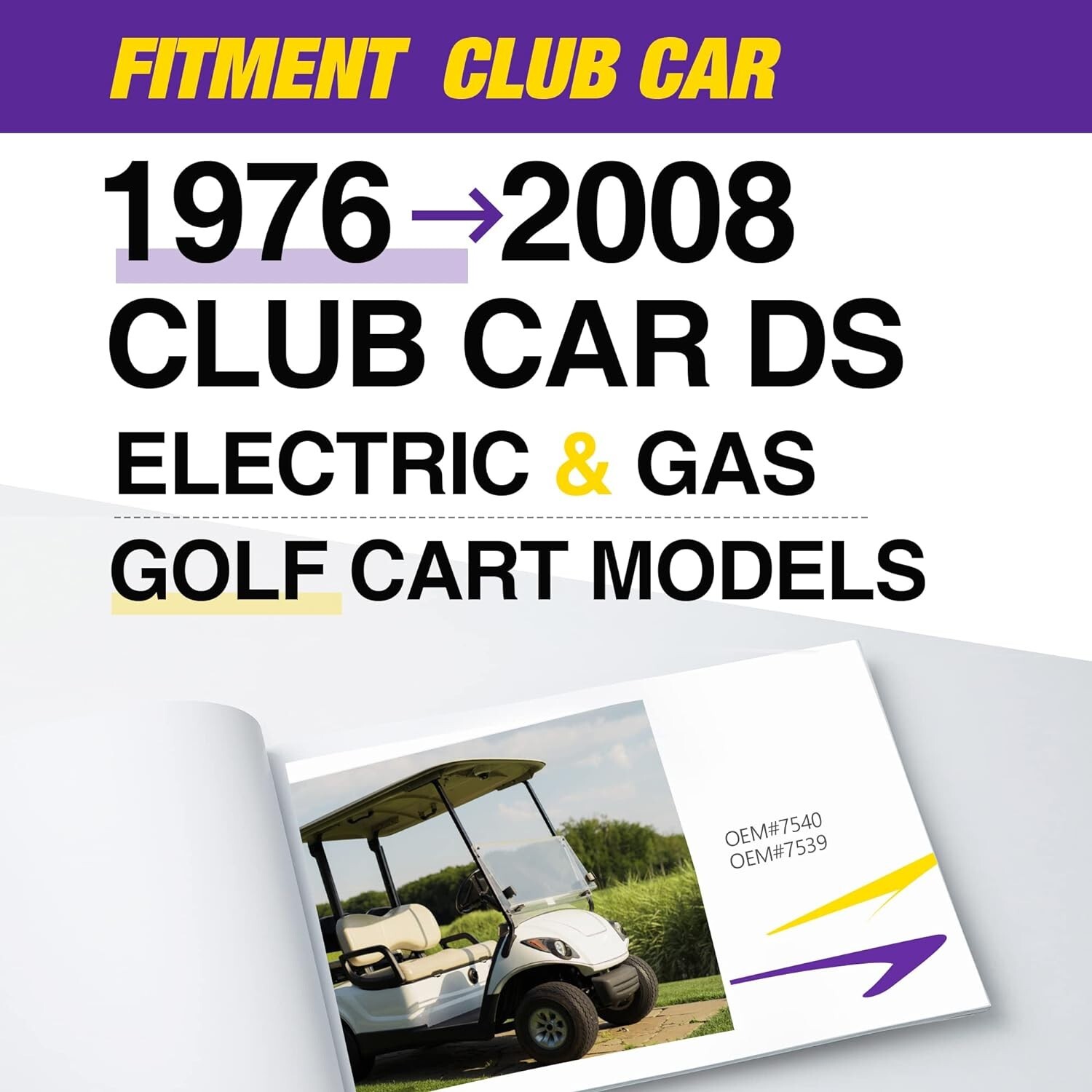 Club Car Ds Tie Rod End Fits 1976-2008 Club Car Ds Gas & Electric OEM#7539 7540