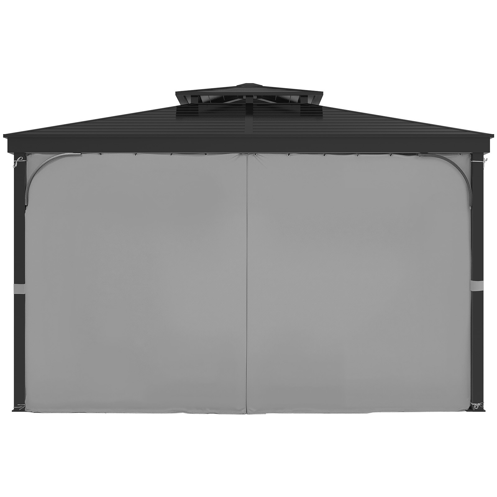 Gazebo Privacy Curtain 10' x 10' x 6.9' Waterproof Gazebo Curtains Gray