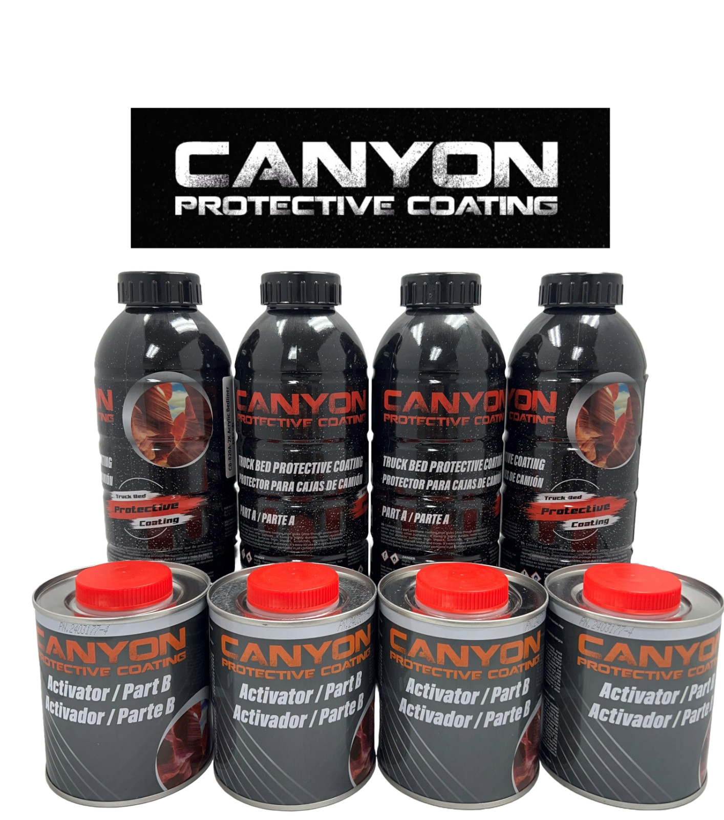 Canyon Epoxy Black Spray-On Truck Bed Liner Kit w/ Spray Gun – Durable & Easy