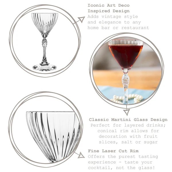 Bormioli Rocco America '20s Nick & Nora Glass - Set of 4