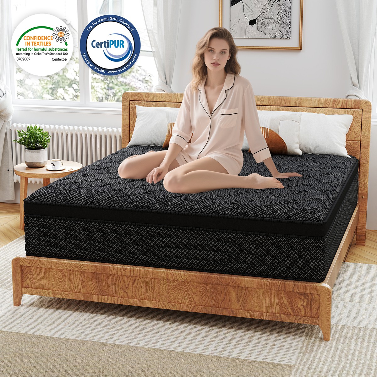 12" 14" Twin Full Queen King Mattress Gel Memory Foam Hybrid Spring Bed In a Box