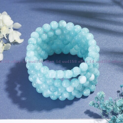 Wholesale Lots 6 Pcs 6/8/10/12mm Natural Gemstone Crystal Stretch Bracelet 7.5”