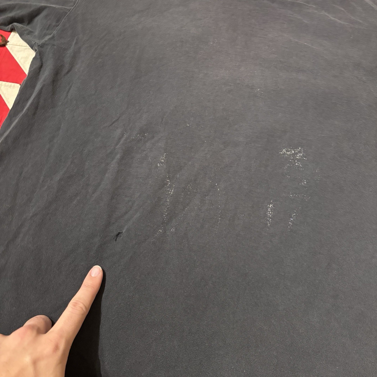 Vintage Murina Blank Black T Shirt Mens XL Distressed As Is Holes