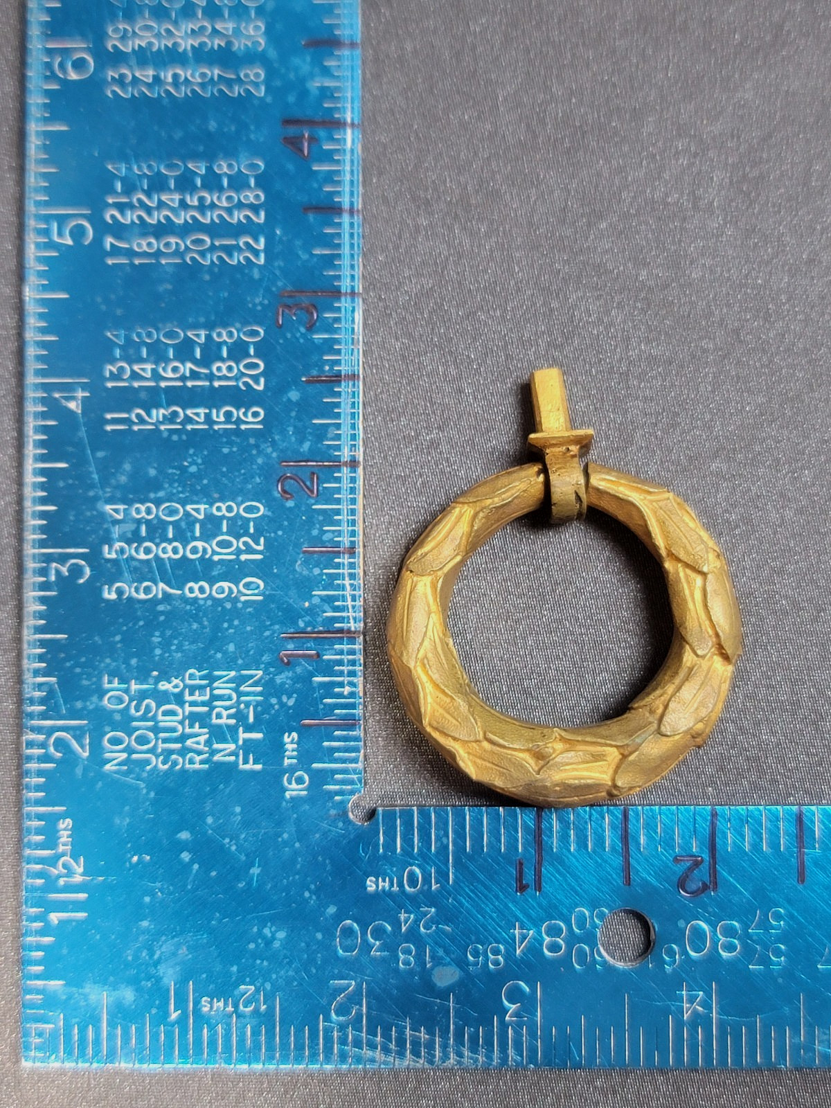 4 Four Vintage Wreath Brass Furniture Ring Pulls