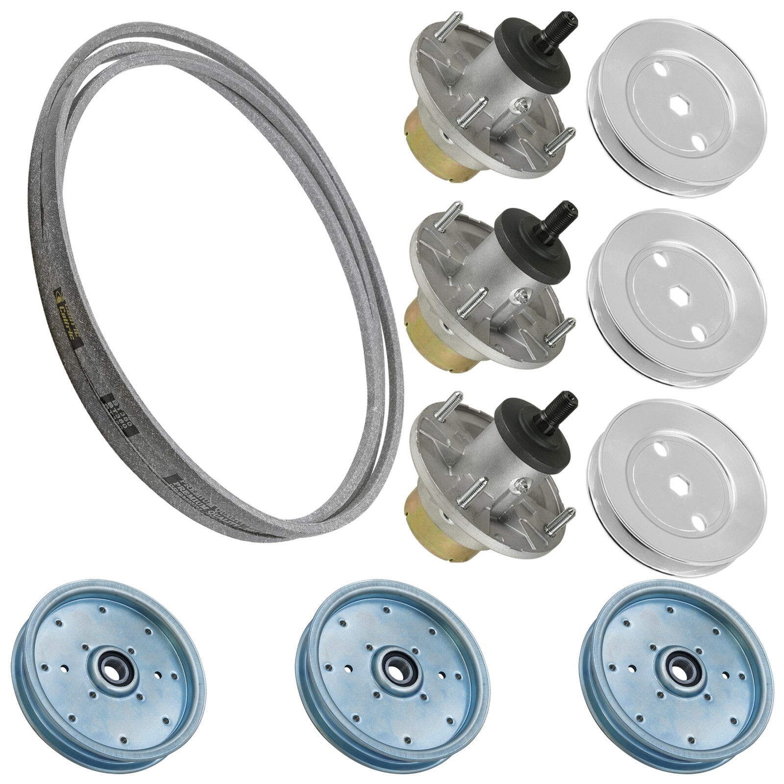 Deck Spindle w/ Pulley Belt for John Deere Z325E Z330M Z330R Z355E ZTrak 48"