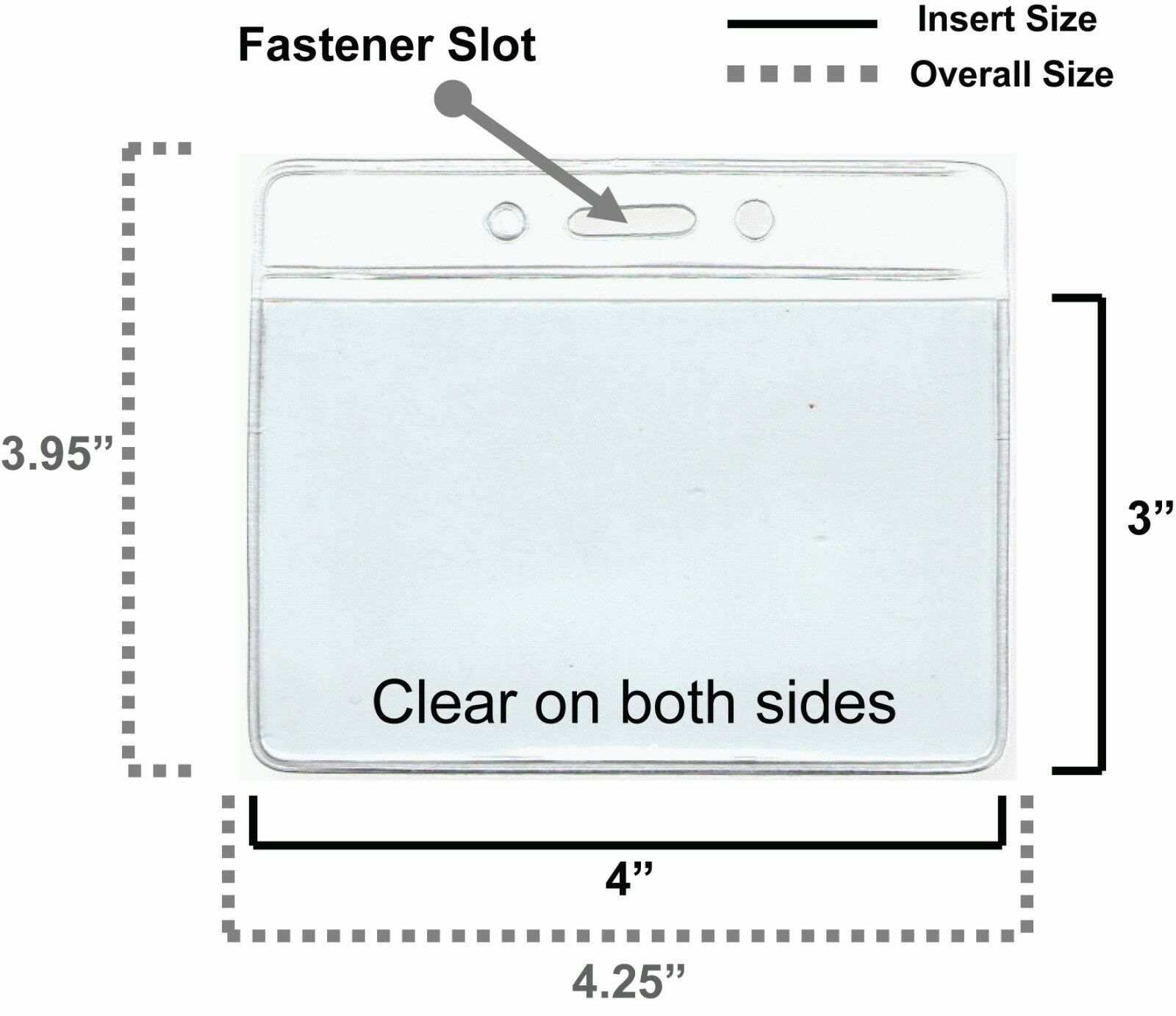 5 Pack Clear Vaccination Card Protector 4x3" Vaccine Record Holder Badge Sleeve
